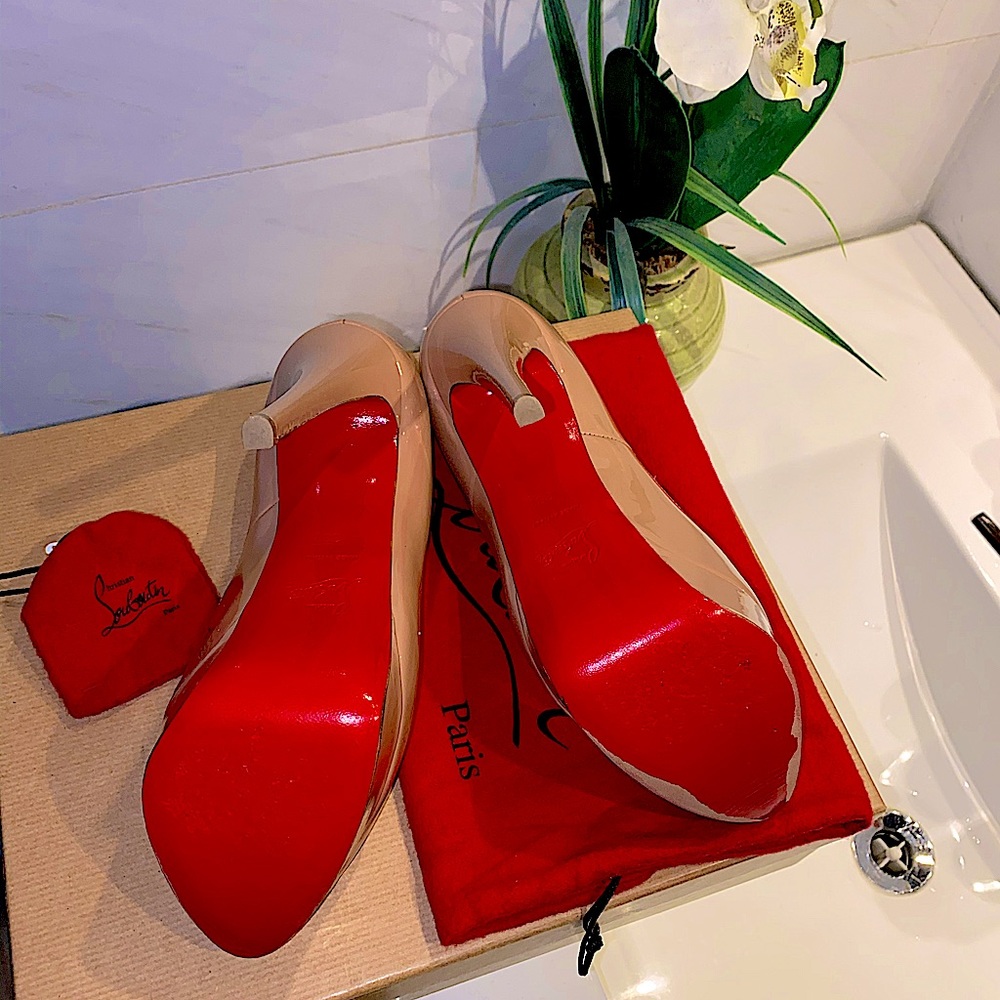 Auth Christain Louboutin Ladypeep Nude/ Size38 - image 7